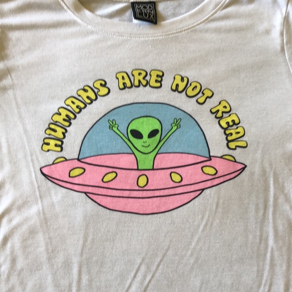Humans Are Not Real Alien Shirt - XXL - Picture 2 of 7